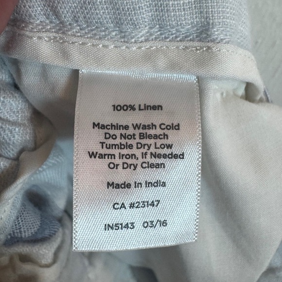 Talbots Petites Womens Linen Striped Belted Wide Leg Pants Size 6P - Picture 4 of 7